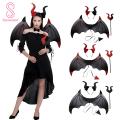Realistic Devil Wings with Hair Band Perfect for Halloween Cosplay Photography Ultralight Costume Prop. 