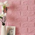 Pack of 3 Self-Adhesive 3D Foam Sheet For Brick Wall PE Foam Sheet Wall Sticker Brick Wall Sheet for Living Room Kitchen Bathroom. 