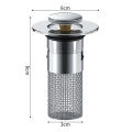 Jump Mechanism Sink Stopper Stainless Steel Bathroom Sink Stopper with Hair Catcher Universal Anti-clog Drain Filter for Home Southeast Asian Buyers' Choice Drain Stopper for Bathroom Sink. 
