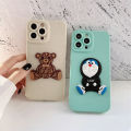 3D Be@r For Infinix Hot 8/8Pro/X650 Luxury Cute Bear Doraemon Mickey Minnie NO.1 Mouse Mobile Phone Case Back Casing Wen Boy Women Girl Couple Soft Liquid Silicone Shockproof Cover. 