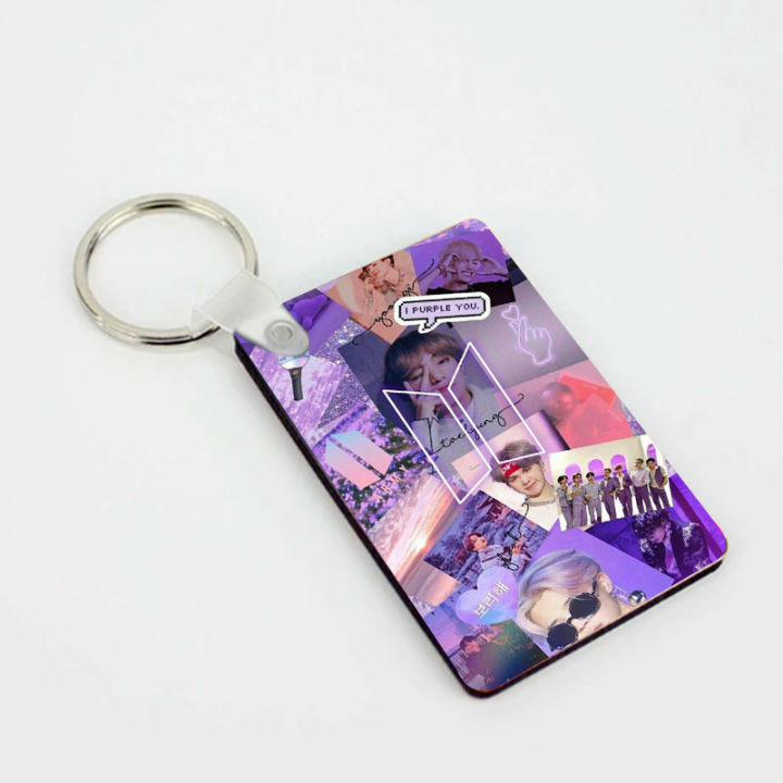 BTS Purple Keychain for Boys and Girls KPOP Gift at CustomizeGiftsPK