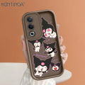 Hontinga for OPPO A3x 4G 5G A3 Pro Back Cover Cartoon Kuromi Pattern Ladder Soft Camera Protection Rubber Phone Case. 