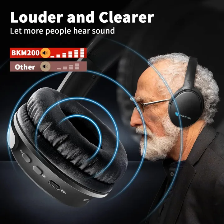 makemate%20Wireless%20Headphones%20for%20TV%20Watching%20with%20Optical%20Bluetooth%20Transmitter,%20BKM200%20Digital%20Headsets,%20Easy%20Plug%20&%20Charge,%20up%20to%20165ft%20Wireless%20Range,%20Crystal%20Stereo%20for%20Most%20TVs%20-%20Black%20-%20Image%205