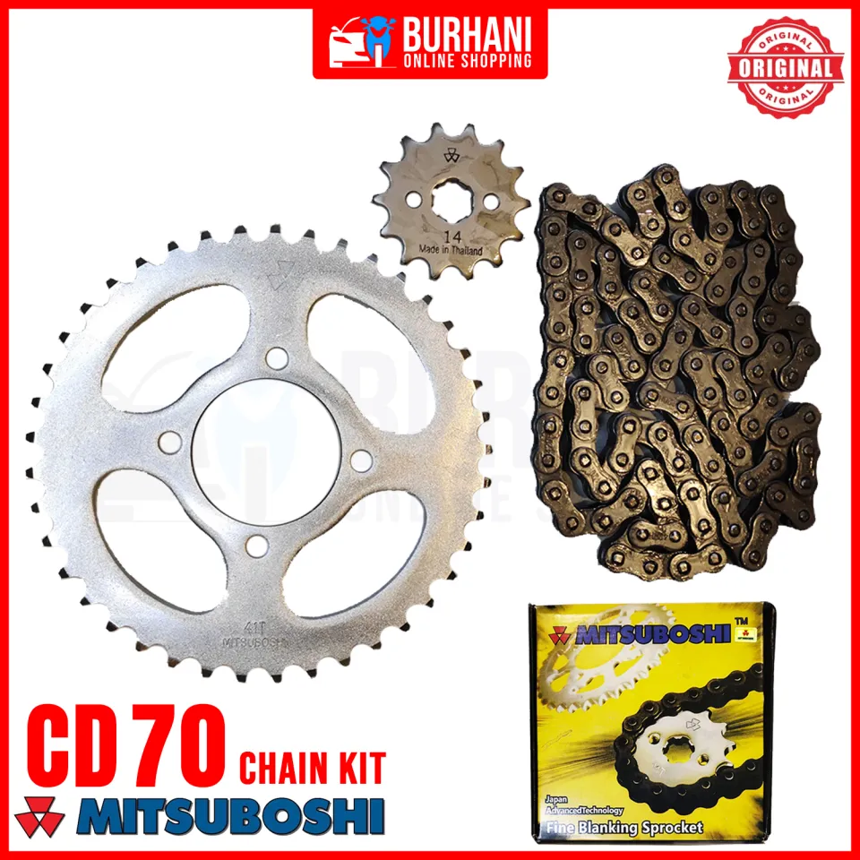 Mitsuboshi Complete Chain Sprocket Kit for CD 70 (Made in thailand