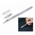 Metal Precision Paper Cutting Cutter | Art Knife Tool For Craft Set Model Making Carving Scoring | Pen Type Knife With 6 Blades For DIY Creator And Artist Tool. 
