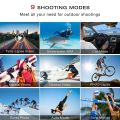 Campark X20C Action Camera Native 4K Ultra HD 20MP with EIS Stabilization Touch Screen, Digital Remote Control Waterproof Camera 40M 2 Batteries and Professional Accessories, Black. 