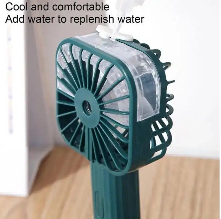 Portable Spray Fan Handheld 500mAh Handheld USB Mini Cooling Fan Desktop Cold Air Humidification Pocket Desk Fan With 3 Speeds