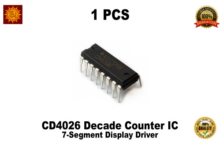 CD4026 Decade Counter IC with 7 Segment Display Driver | CD4026 ...