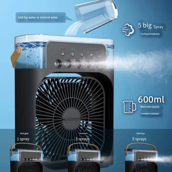 Portable Air Conditioner Fan, Humidifier, USB electric Fan, water mist ...