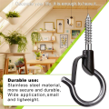 20PCS Q Hanger Hooks Heavy Duty Wall Ceiling Hooks with Safety Buckle Outdoor Screw Hooks for Hanging Lights Plants. 