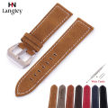 18 20 22 24mm width Matte Cow leather Watch Band High Quality Wristwatch Straps Watches Accessories With Tools. 