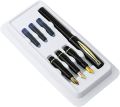 Calligraphy Ink Pen Set 4 Nib Set Sky Gold Genuine 22 Carat Gold Plated Nibs 1 Set. 