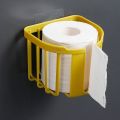 Plastic Waterproof Wall Mount Toilet Paper Holder Shelf Tray Roll Paper Tube Storage Box Creative Tissue Boxes. 
