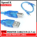 SpeedX Printer Cable 2.7 meter (9 feet) USB Printer Cable Blue. 