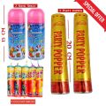 2 Party Poppers + 2 Snow spray + 5 colours smoke  Combo Deal for Christmas , wedding , birthday party , Bridal shower , Baby Shower and other celebrations. 