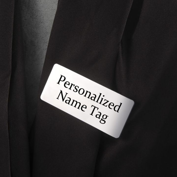 Lemegeton Pins Broche com crachá personalizado personalizado com logotipo gravado com logotipo de identificação comercial broches personalizados para mulheres em aço inoxidável