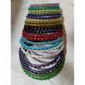 Pack of 3 | Kids Glass Bangles Multi Colour 24 pieces/ 2 Dozen velvet & Glitter glass bangles for baby girls ( bachio ko choria. 