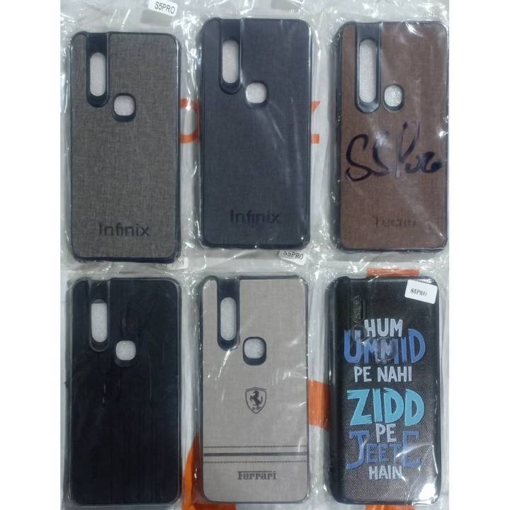Infinix S5 Pro Back Cover Leather Texture Case & 3D Print
