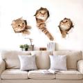 3D Cute Cat Wall Stickers xh6215. 
