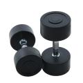 Pair Of Rubber Coated Dumbells - 2KG - Black. 