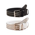 Cyberpunk Women Belts with Double Pin Buckle Light Luxury All-match Waistband. 