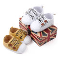 Yfashion Cartoon Footprint Baby Shoes for Boys Girls Casual Breathable Non-slip Soft Sole Toddler Shoes color. 