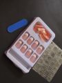 French Nails Artificial Nails Set of 24 Nails with Filer and 24 Stickers Sheet. 