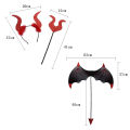 Realistic Devil Wings with Hair Band Perfect for Halloween Cosplay Photography Ultralight Costume Prop. 