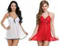 2 piece Nighty Set Bridal Transparent Short Night Dress Sexy Net Night Suit New Western Style For Night Part For All Women And Girls. 