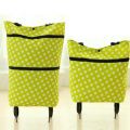 2 in 1 Foldable Grocery Shopping Trolleys with Wheels, Large Expandable Foldable Shopping Bag, Collapsible, Washable, Grocery Bag, Tote Bag. 