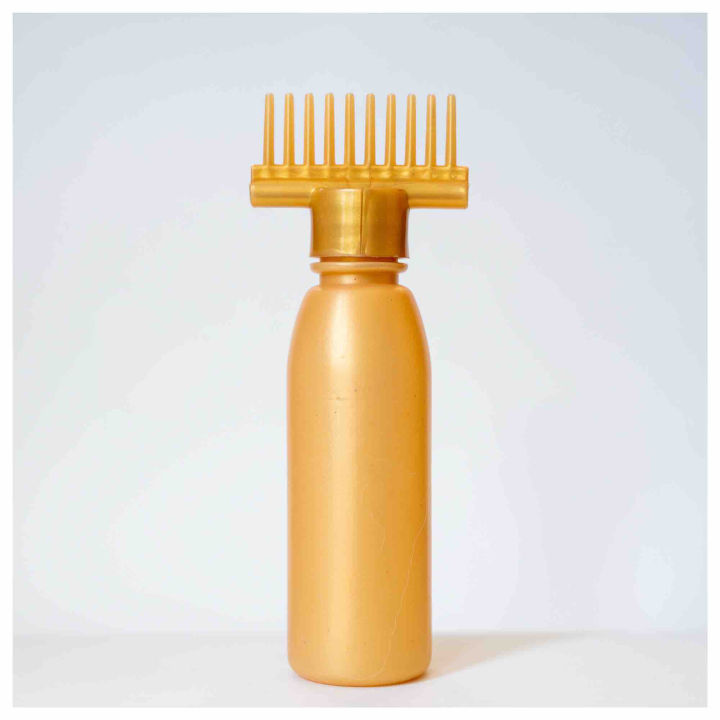 Hair oil applicator comb bottle | Best professional hair oil applicator bottle with comb | 130 ml