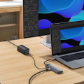 Baseus StarJoy 6-Port Type-C HUB Adapter(Type-C to HDMI4K@60Hz*1+USB3.0*3+PD*1+RJ45*1) | Type C Hub | Type C To HDMI | Type C To USB3.0 | Type C to PD | Hub | Type C |. 
