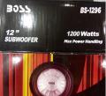 BOSS Full Size 12 Inch Car Woofer / Sub Woofer 1200 Watt Heavy Duty Base BS-1296 With High Tech Injection PP Cone. 