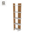 5-Shelf Modern Display Corner Unit Bookcase Bookshelf Shelving Unit. 