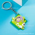 Disney Pixar Cars Lightning McQueen Mater Jackson Glass Cabochon Keychain Bag Car Key Chain Ring Holder Charms Keychains Gift. 
