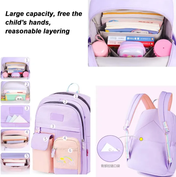 Rabify%20Korean%20Girls%20Style%20Multi-Pockets%20Premium%20Trendy%20School%20Bag%20Backpack%20for%20School%20Girls%20Primary%20Section%20School%20Bag%20for%20Girls%20-%20Image%205