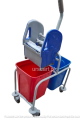 Double Bucket Mop trolley with wringer/35L Hotel Mop Trolley Bucket. 