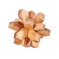 Bamboo Plum Blossom Lock 3D Snowflake Shaped Burr Brain Teaser Puzzles Game Educational Toys for Adults Kids. 