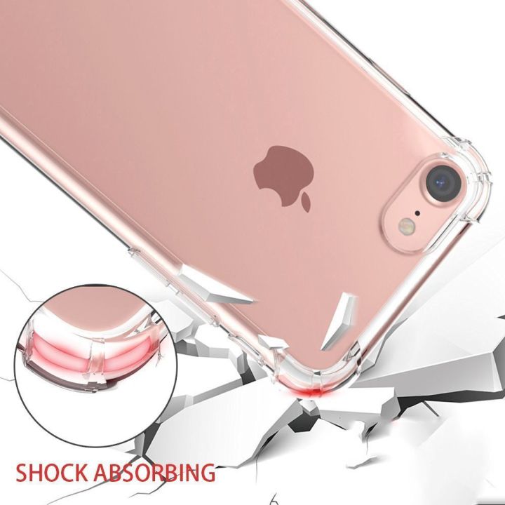 iPhone Airbag Case Anti Shock and Anti-Scratch Resistant Clear View Transparent TPU Silicone Back Cover iPhone 5 5G 5S 5SE 6 6 PLUS 6S 6S PLUS 7 7PLUS 8 8PLUS X SX XR XS MAX iPhone 11 iPhone Pro iPhone 11 Pro Max iPhone 12 Mini iPhone 12 Pro 12 Pro Max