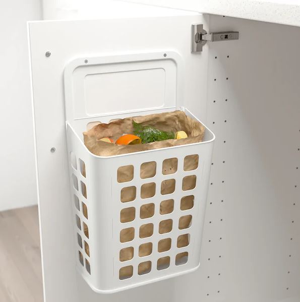 IKEA waste bin VARIERA , white10 l