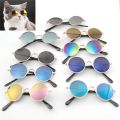 Vintage Round Cat Sunglasses Reflection Eyewear Glasses for Small Dog Cat Pet Photos Props. 