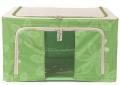 Folding Oxford Cloth Steel Frame Clothing Quilts Pillows Storage Bag Folding Organizer Box Storage Bag Zipper Lid 24 L. 