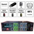 Powerful Bluetooth Stereo Amplifier with Digital Echo Light Effect and Dual Mic Support for 8 to 12 Inch Speakers. 
