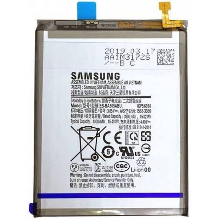 Samsung EB-BA505ABU Battery for Samsung Galaxy A50 with 4000mAh Capacity