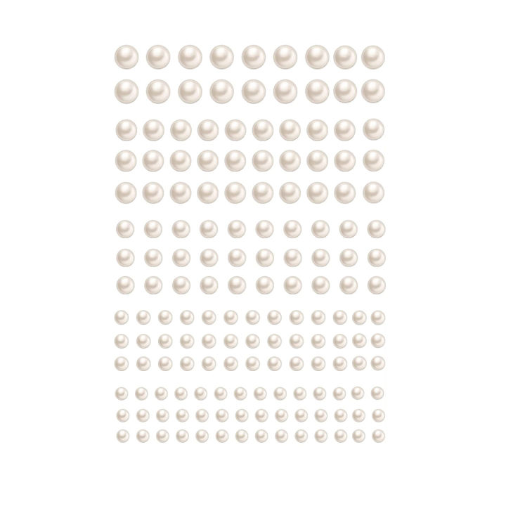 Hair Pearls Stick On Self Adhesive Pearl Stickers for Hair and Face