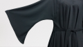 Black Plain Belt Abaya Long Maxi Style Dress. 