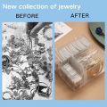 50/84/160Pcs Transparent Jewelry Storage Book With Buckle / High Quality Crystal Jewelry Anti-Rust Ziplock Sealed Bag / Dustproof Anti-oxidation Clear Jewelry Storage Box. 