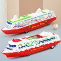 Desktop Ornaments Gliding Sliding Steamship Simulation Collection Cruise Boat Model Model Toy Mini Pull Back Ship Gift for Kids. 