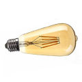 Dimmable E27 4W Edison Retro Vintage Filament ST64 COB LED Bulb Light Lamp Body Color:aurumen Cover Light Color:aurum Yellow (2200K) Voltage:220V. 