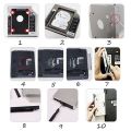 Slim 7 Fat 2nd SATA HDD 9.5MM &12.7MM CADDY CD/DVD-ROM to Expanded Data Storage for All Laptop/PC 2.5 inch 12.7MM Fat and 9.5Mm Slim Universal HDD Caddy Internal Hard Drive Enclosure for All Laptop/PC  (For SATA-to-SATA / Universal 2.5" HDD/SSD. 